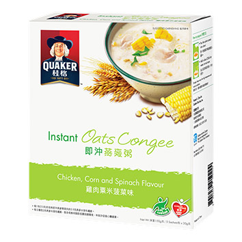 即沖燕麥片<br>(雞肉粟米菠菜味)